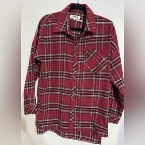 Ci Sono Red Plaid Button-Up Shirt size Small